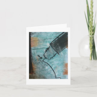 Cartão de saudação "Caneta e Tinta", pastel em pap