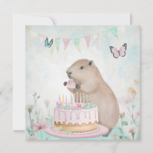 Cartão de Saudação Capybara Cakefest Kids