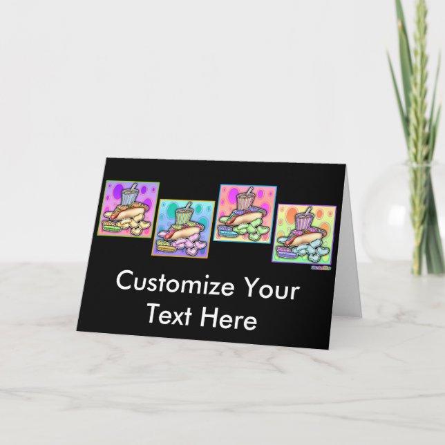 Cartão de Saudação, Cartão de Nota - Cachorro Quen (Frente)