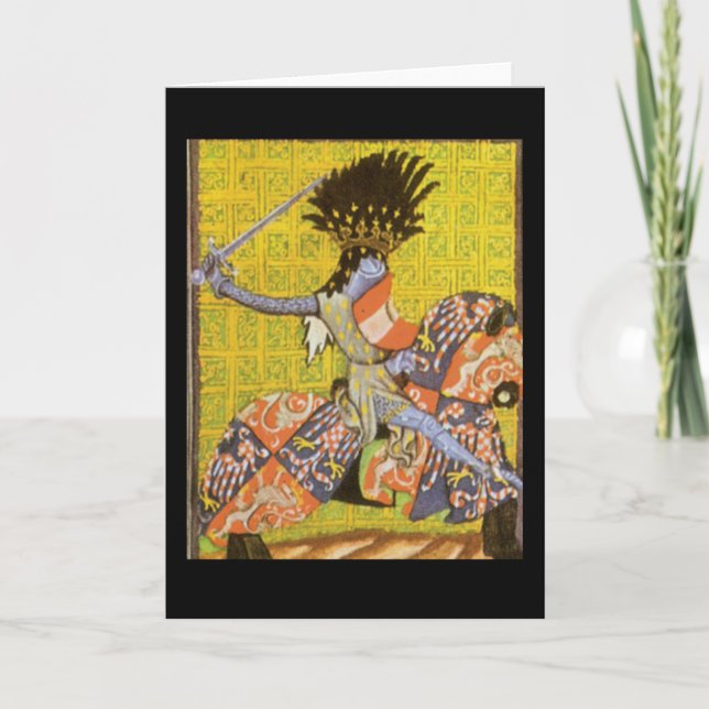 Cartão de Saudação Cavaleiro Medieval (Frente)