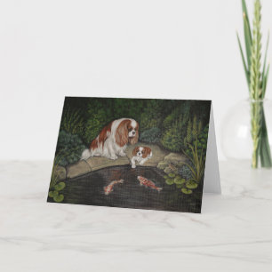 Cartão de saudação Cavalier King charles spanie