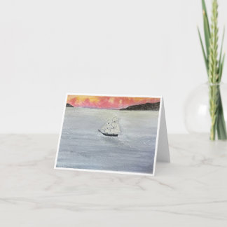 Cartão de Saudação Céus Vermelhos à Noite Delícia 