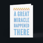 Cartão de saudação Chanukah<br><div class="desc">Uma bela,  simples,  retrormoderna placa Chanukah para qualquer destinatário com texto personalizável no dentro.</div>