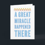 Cartão de saudação Chanukah<br><div class="desc">Uma bela, simples, retrormoderna placa Chanukah para qualquer destinatário com texto personalizável no dentro.</div>