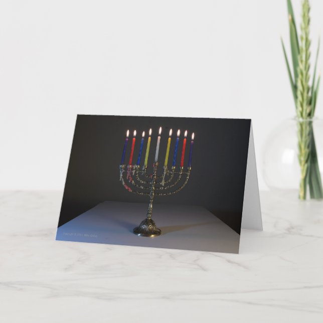 Cartão de Saudação Chanukah Personalizável do vazi (Frente)