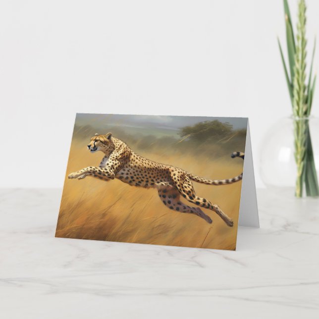 Cartão de Saudação Cheetah (Frente)
