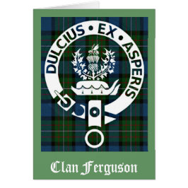 Cartão de Saudação Clan Ferguson Crest Tartan