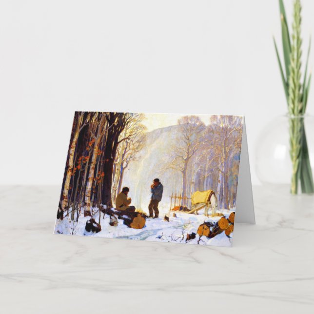 Cartão de Saudação Clarence Gagnon - Solitário Vil (Frente)