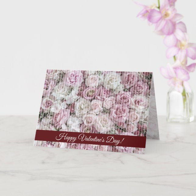 Cartão de Saudação - Colagem de Rosas Vitorianos (Orquídea)