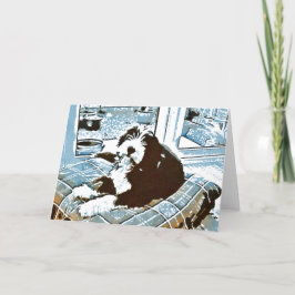 Cartão de saudação Collie Pup