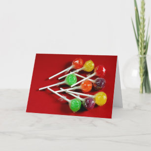 Cartão de saudação Colorida Lollipops impressão