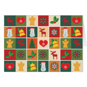 Cartão de saudação colorido de Natal colorido