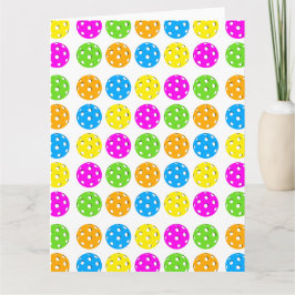 Cartão de Saudação Colorido de Polkadots Picklebal