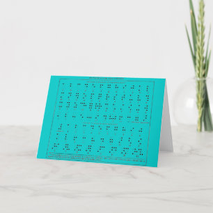 Cartão de Saudação com Design de Alfabeto Braille