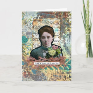 Cartão de saudação com estilo Vintage de mídia mis