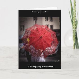 Cartão de Saudação com Fotografia de Guarda-Chuva 