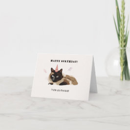 Cartão de saudação com gato zangado