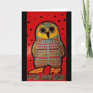 Cartão de Saudação com Hoot Owl