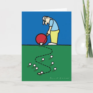 Cartão de saudação com ilustração de golfe