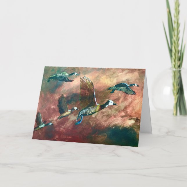 Cartão de saudação com o Assobio Branco (Frente)