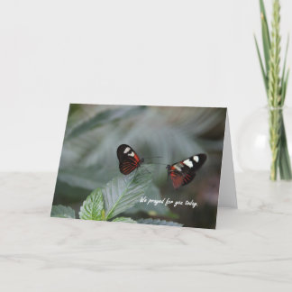 Cartão de saudação com oração.