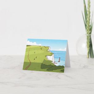 Cartão de saudação com vista panorâmica de Beachy