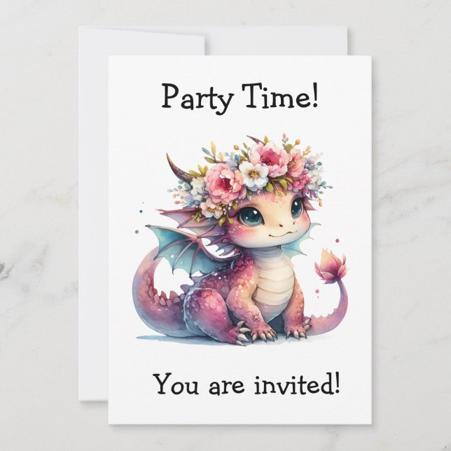 Cartão de Saudação Convidado para Festa de anivers (Frente)