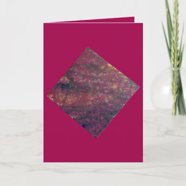 Cartão de saudação cor-de-rosa e dourado (Frente)