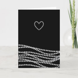 Cartão de Saudação Coração Dobrado Elegante - Pret