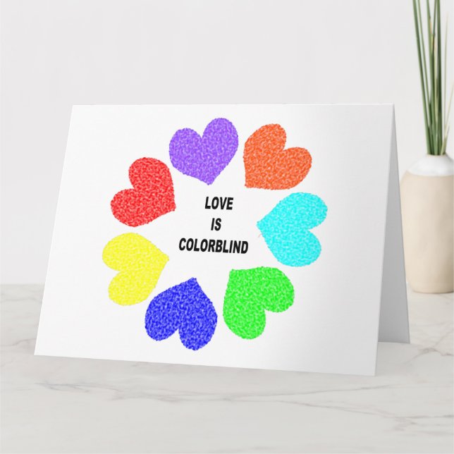 Cartão de Saudação Corações de Chuva de Amor Inter (Frente)