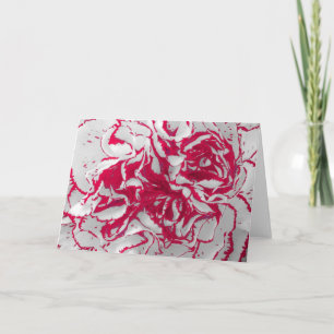 Cartão de Saudação - Cravagem em Vermelho e Branco