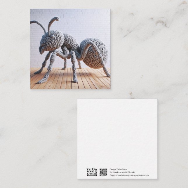 Cartão de Saudação Crochet Ant (Frente/Verso)