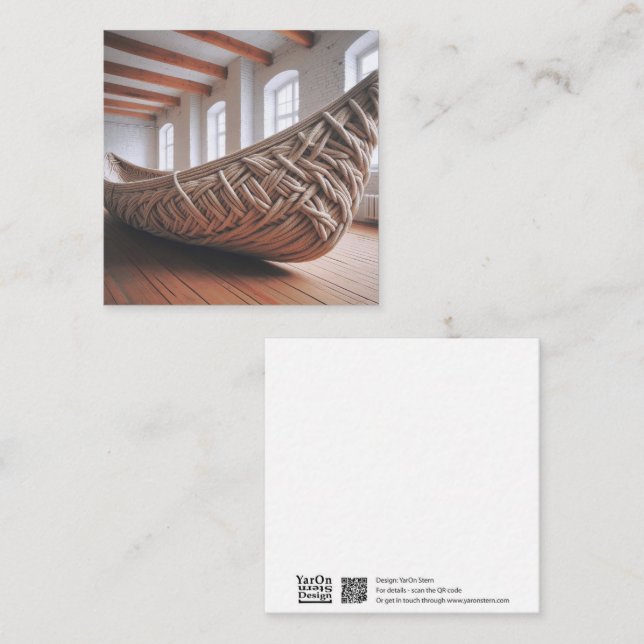 Cartão de Saudação Crochet Canoe (Frente/Verso)