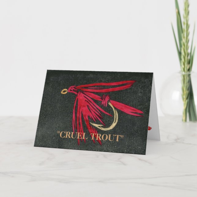 Cartão de Saudação "Cruel Trout" (Frente)