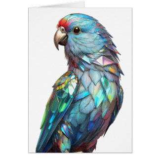 Cartão de Saudação Crystal Parakeets