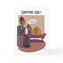 Cartão de Saudação Culpado de Sobrevivência