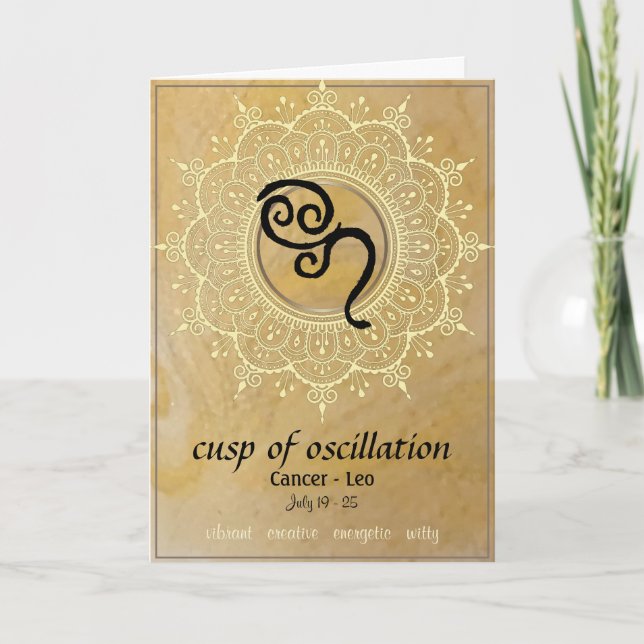 Cartão de Saudação Cusp do Cancer-Leo (Frente)