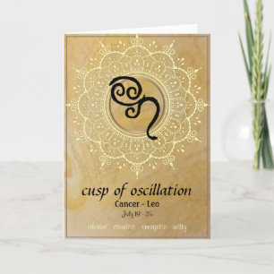 Cartão de Saudação Cusp do Cancer-Leo