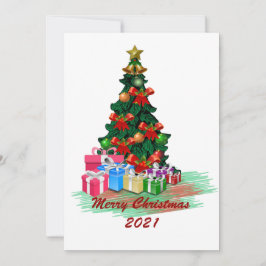Cartão de Saudação da Árvore de Natal