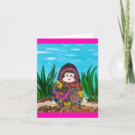 Cartão de saudação da boneca Matryoshka