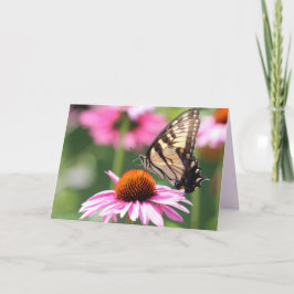 Cartão de Saudação da Borboleta Swallowtail Amarel