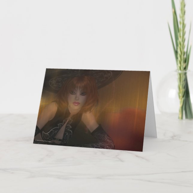 Cartão de Saudação da Bruxa de Queda (Frente)