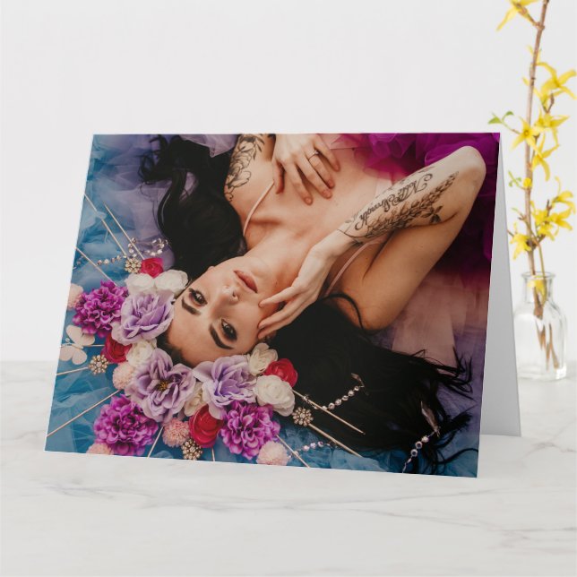 cartão de saudação da deusa feminina adorável (Flor Amarela)