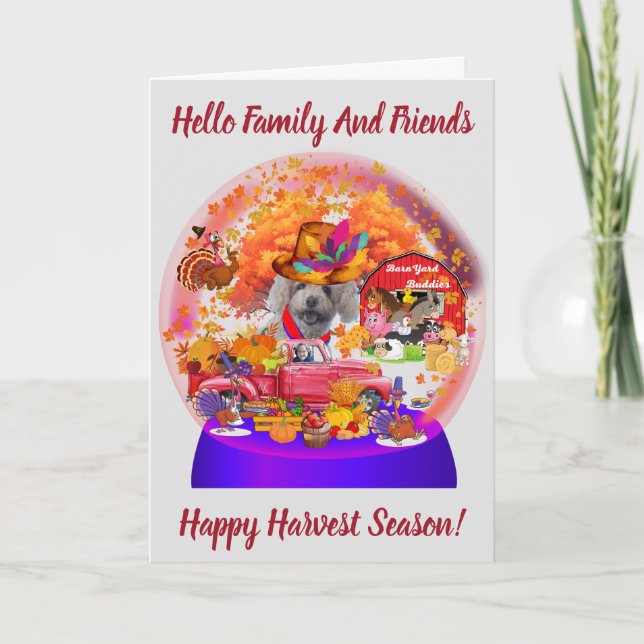 Cartão de Saudação da Estação de Ação de Graças da (Frente)