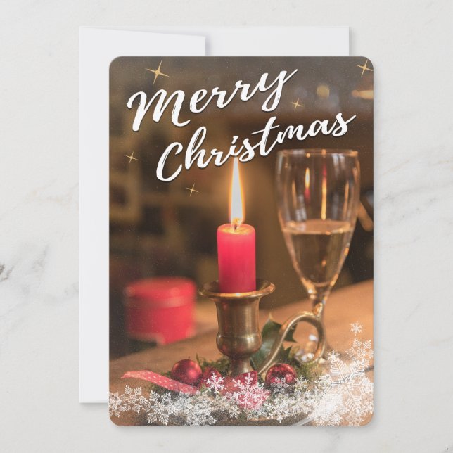 Cartão de Saudação da Estação de Foto de Natal Com (Frente)