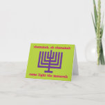 Cartão de saudação da Família Chanukah<br><div class="desc">Um cartão de saudação divertido e caprichoso para Chanukah, com uma paleta colorida brilhante com uma menorah e um dentro de saudação personalizável. Não vê as cores ou a frase que quer? Estou feliz em fazer uma design com sua escolha de cores e fontes! Entre em contato comigo para obter...</div>