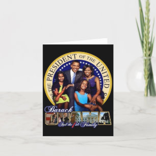 Cartão de saudação da família de RUAS OBAMA-1
