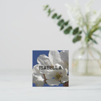 Cartão de saudação da Flor Branca e Bonita