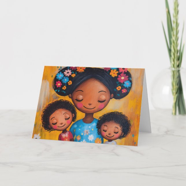 Cartão de Saudação da Mãe (Frente)