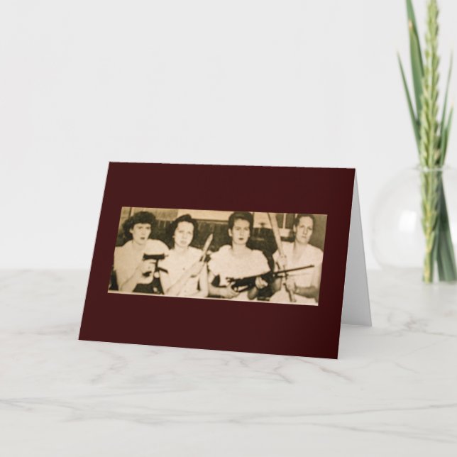 Cartão de Saudação da Mamãe de Embalagem de Pistol (Frente)